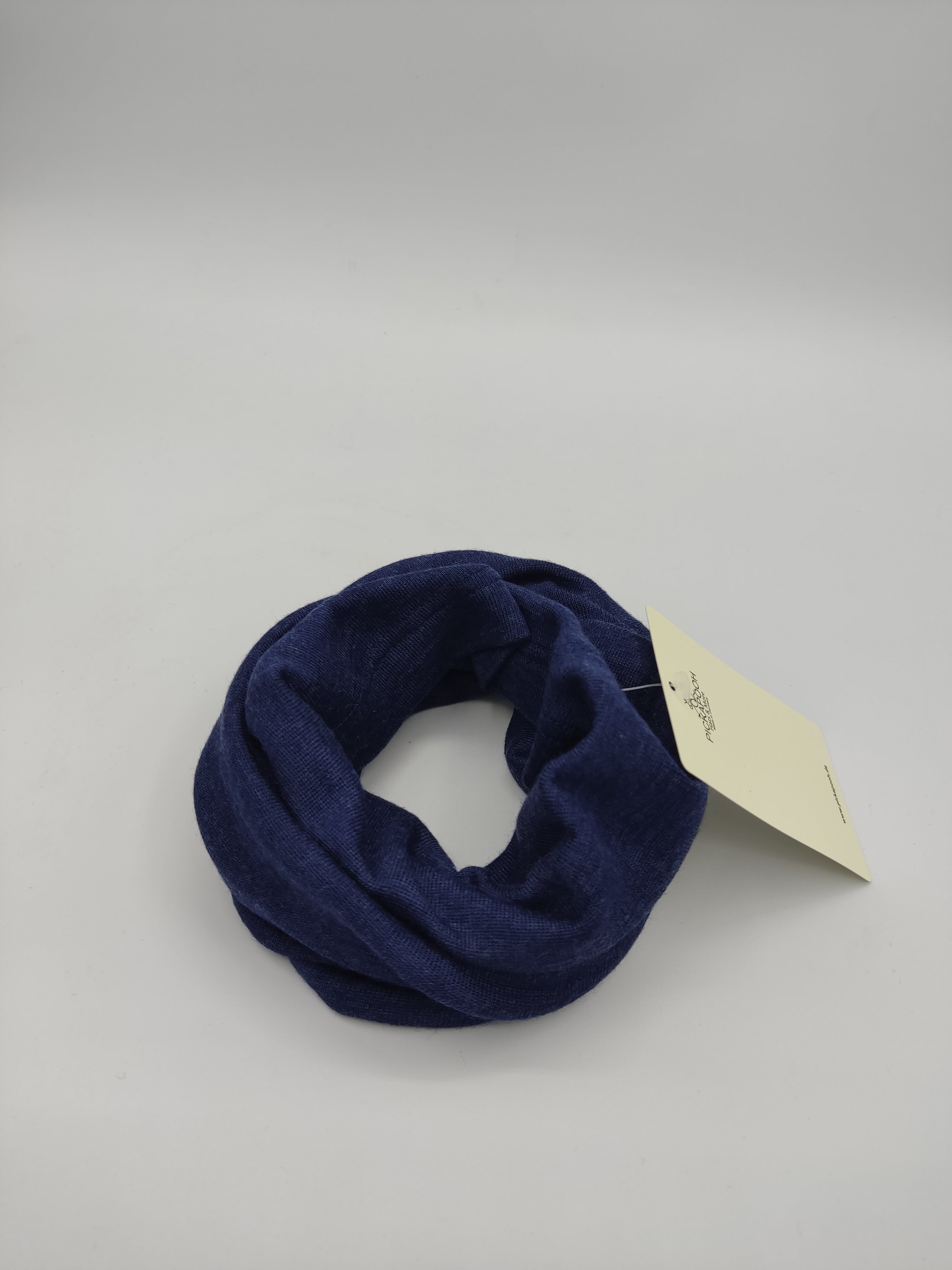 Scaldacollo in lana e seta per bambino e adulto // tinta unita Blu Navy